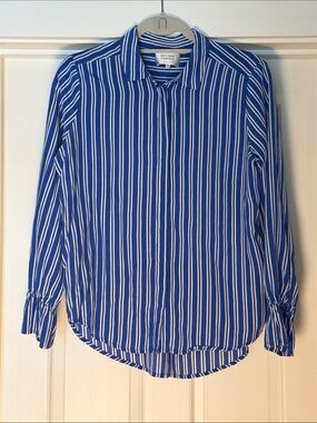 Second Female Blue & White Stripe Button-Down Shirt